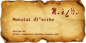 Matulai Őszike névjegykártya